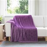 vidaXL Gooi Deken Paars 200 x 150 cm Fleece