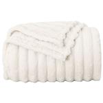 vidaXL Gooi Deken Crème 150 x 130 cm Fleece