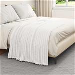 vidaXL Gooi Deken Wit 150 x 130 cm Fleece