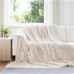 vidaXL Gooi Deken Beige 270 x 240 cm Fleece
