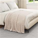vidaXL Gooi Deken Beige 150 x 130 cm Fleece