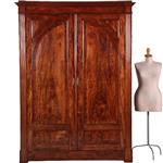 Antieke kasten / Bloemmahonie 2-deurskast Neoclassicistisch ca 1800 (No.840167)