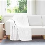 vidaXL Gooi Deken Wit 130 x 150 cm Fleece