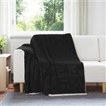 vidaXL Gooi Deken Zwart 150 x 200 cm Fleece