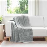 vidaXL Gooi Deken Grijs 130 x 150 cm Fleece