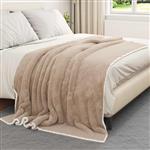 vidaXL Gooi Deken Kameel 150 x 200 cm Fleece