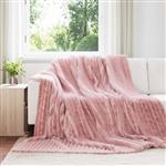 vidaXL Gooi Deken Roze 270 x 240 cm Fleece