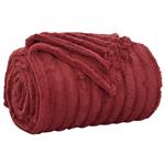 vidaXL Gooi Deken Bordeaux Rood 270 x 240 cm Fleece