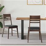 vidaXL Eettafelstoelen 2 pcs Licht Bruin 43 x 54 x 89 cm