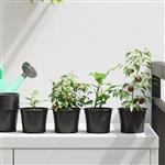 vidaXL Bloempot 200 pcs Zwart Ø 15 x 12.5 cm Kunststof