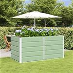 vidaXL Plantenbak Groen 160 x 80 x 75 cm Staal