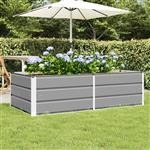 vidaXL Plantenbak Lichtgrijs 160 x 80 x 45 cm Staal