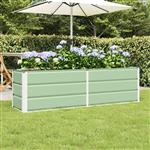 vidaXL Plantenbak Groen 160 x 40 x 45 cm Staal