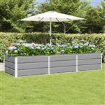 vidaXL Plantenbak Lichtgrijs 240 x 80 x 45 cm Staal
