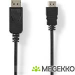 DisplayPort-Kabel | DisplayPort Male | HDMI Male | Vernikkeld | 2.00 m | Rond | PVC | Zwart | Lab