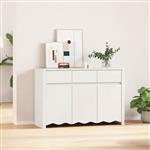 vidaXL Dressoir Drammen Wit 114 x 43 x 75,5 cm Massief grenenhout