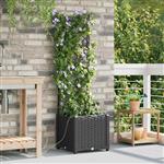 vidaXL Tuin Bloempot Zwart 40 x 40 x 142 cm Staal