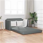 vidaXL Vouwsofa Bed 110cm Donkergrijs Stof