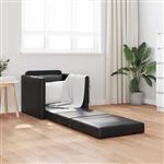 vidaXL Vouwsofa Bed Zwart 74 x 77 x 81 cm PVC