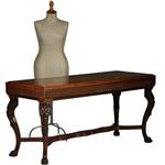 Amerikaanse Bibliotheektafel met onzichtbaar vergrotingsmechaniek ook als eetkamertafel te gebruiken