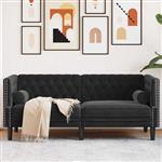 vidaXL Bank Zwart 174 x 74,5 x 70,5 cm Fluweel