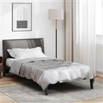 vidaXL Zomer Dekbed Zilver 200 x 135 cm Satijn en Microfiber