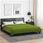 vidaXL Zomer Dekbed Groen 240 x 200 cm Microfiber