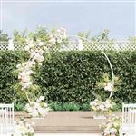 vidaXL Trouwrand Wit 220 x 45 x 200 cm Staal