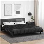 vidaXL Vol jaar dekbed Zwart 220 x 260 cm Satijn en Microfiber