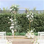 vidaXL Trouwrand Goud 100 x 39 x 200 cm Staal