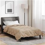 vidaXL Vol jaar dekbed Taupe 220 x 135 cm Microfiber