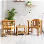 vidaXL Bank met kussen Natuurlijke Olie Afwerking 68,5 x 46 x 82,5 cm