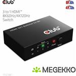 CLUB3D 3 to 1 HDMI 8K60Hz/4K120Hz Switch