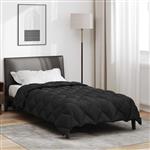 vidaXL Winter Dekbed Zwart 200 x 135 cm Microfiber