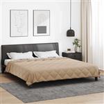 vidaXL Zomer Dekbed Taupe 220 x 240 cm Microfiber