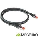 ACT Zwarte 10 meter PVC U/FTP CAT6A high flexibility tangle-free patchkabel snagless met RJ45 connec