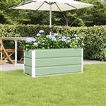 vidaXL Plantenbak Groen 100 x 40 x 45 cm Staal