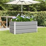 vidaXL Plantenbak Lichtgrijs 100 x 50 x 45 cm Gegalvaniseerd staal