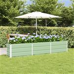vidaXL Plantenbak Groen 240 x 40 x 45 cm Staal