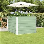 vidaXL Plantenbak Pastelgroen 100 x 100 x 75 cm Staal