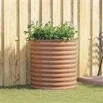 vidaXL Verhoogd bed Bruin 80 x 80 x 81 cm Staal