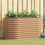 vidaXL Verhoogd bed Bruin 160 x 80 x 81 cm Staal