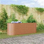 vidaXL Verhoogd bed Bruin 240 x 80 x 81 cm Staal