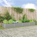 vidaXL Plantenbak Lichtgrijs 195 x 100 x 45 cm Gegalvaniseerd staal