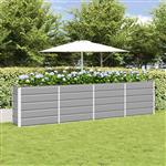 vidaXL Plantenbak Lichtgrijs 160 x 40 x 75 cm Staal