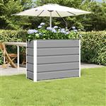 vidaXL Plantenbak Lichtgrijs 100 x 40 x 75 cm Staal