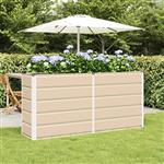 vidaXL Plantenbak Ivoor 160 x 40 x 75 cm Staal