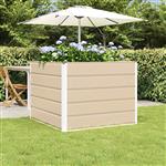 vidaXL Plantenbak Ivoor 100 x 100 x 75 cm Staal