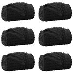 vidaXL Kleden 6 pcs Zwart 240 x 220 cm Fleece