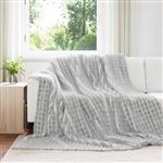 vidaXL Kleden 6 stuks Grijs 240 x 220 cm Fleece